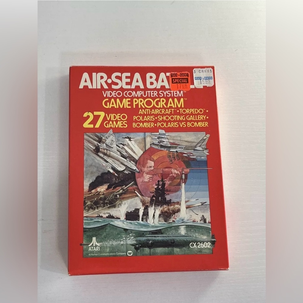 Atari Air Sea Battle Game 1978 - With Manual & Atari 2600 Catalog Vintage Gaming